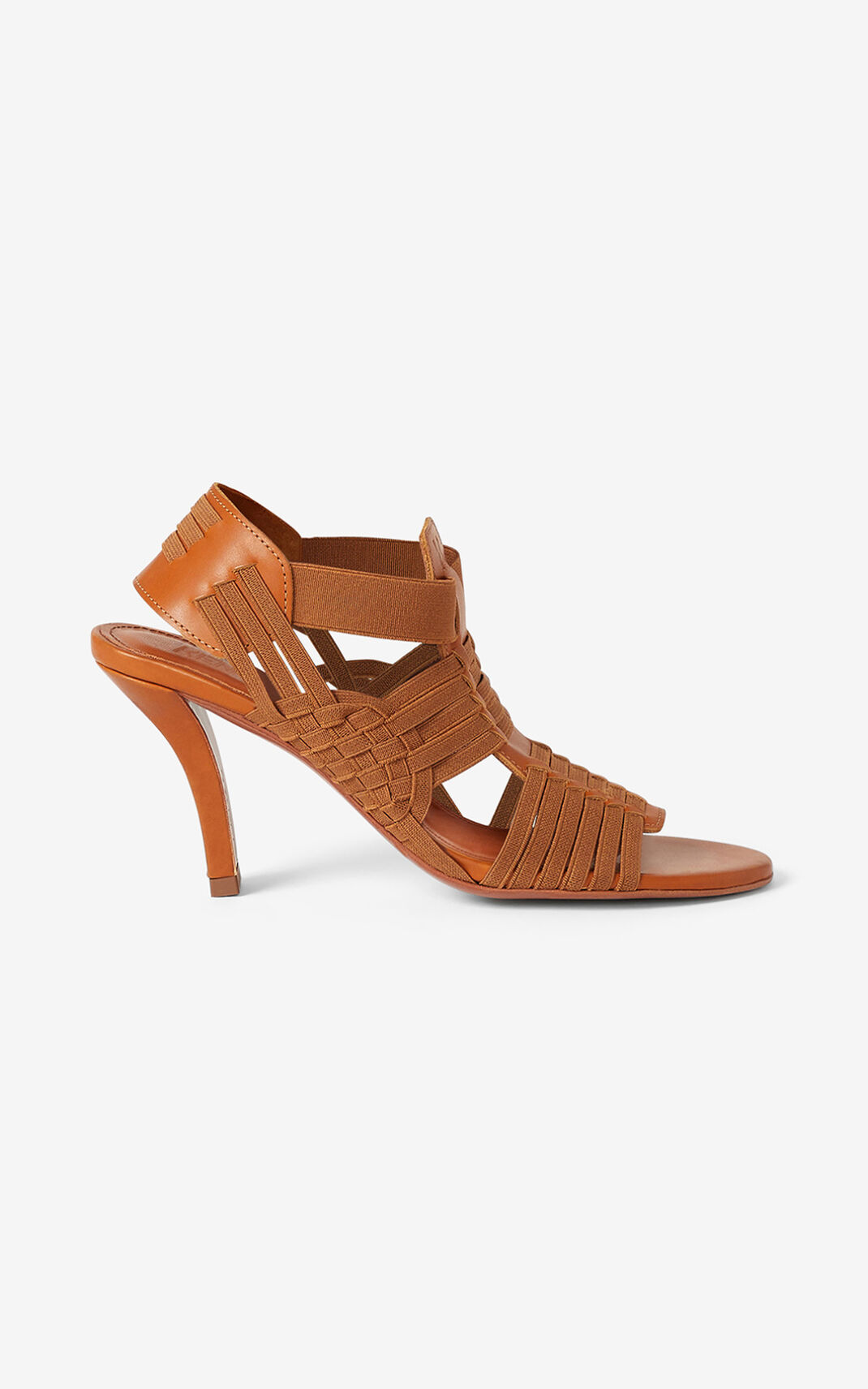 Sandalias Kenzo Greek heeled Cuero Mujer Beige Oscuro - SKU.0223065